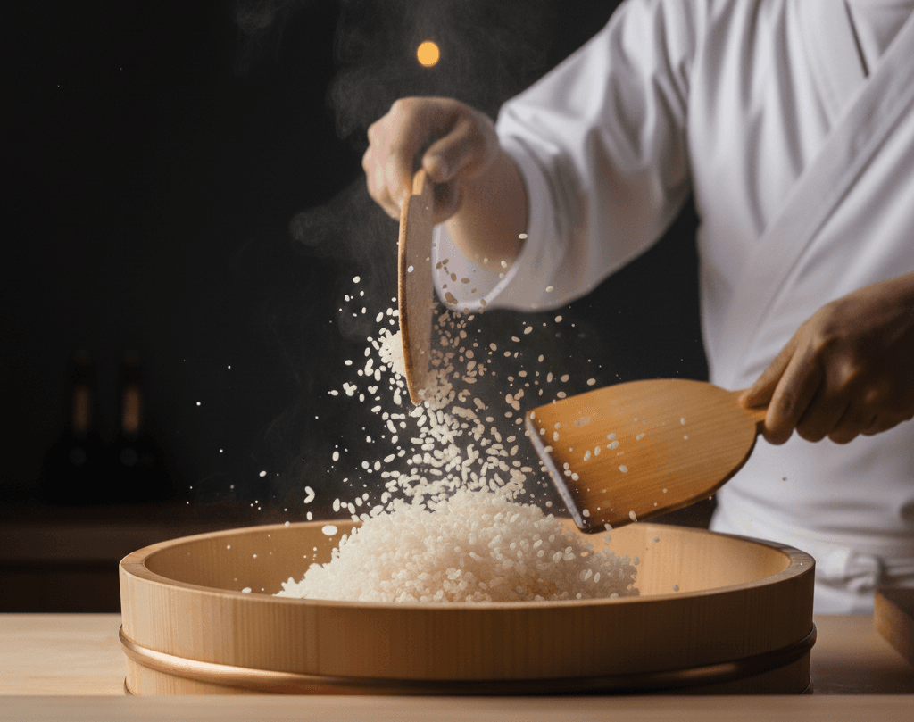 The heart of sushi — perfectly seasoned rice